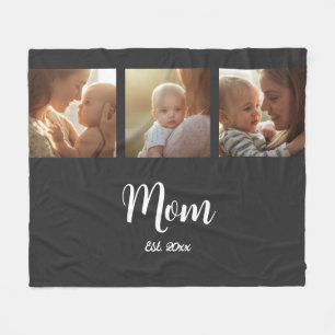 Mama hat modernen Schriftzug Schwarz 3 Foto Fleecedecke