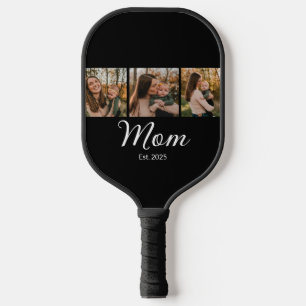 Mama hat modernes fettes Skript Schwarz 3 Foto ein Pickleball Schläger