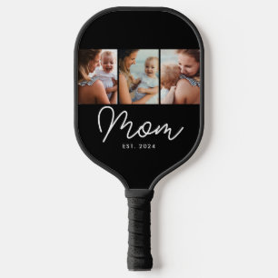 Mama hat modernes fettes Skript Schwarz 3 Foto ein Pickleball Schläger