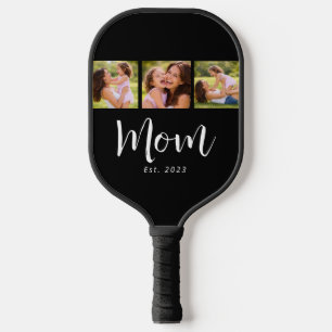 Mama hat modernes fettes Skript Schwarz 3 Foto ein Pickleball Schläger