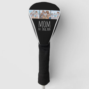 Mama hat modernes fettes Skript Schwarz 3 Foto Golf Headcover