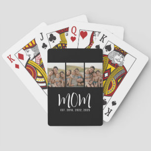 Mama hat modernes fettes Skript Schwarz 3 Foto P Spielkarten