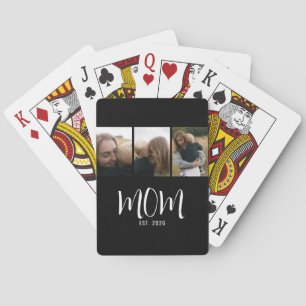 Mama hat modernes fettes Skript Schwarz 3 Foto P Spielkarten