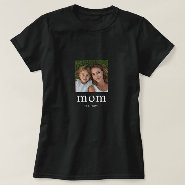 Mama hat modernes Foto eingerichtet  T-Shirt (Design vorne)
