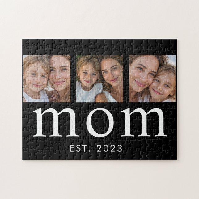 Mama hat modernes Minimal 3-Foto eingerichtet Puzzle (Horizontal)
