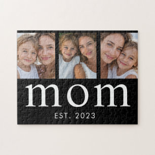 Mama hat modernes Minimal 3-Foto eingerichtet Puzzle