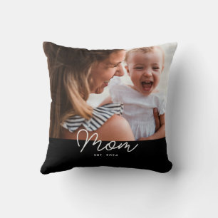 Mama hat modernes Schriftfoto eingerichtet Kissen