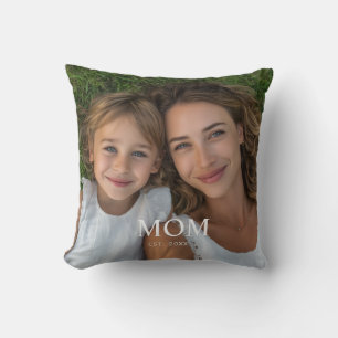 Mama hat modernes Schriftfoto eingerichtet Kissen
