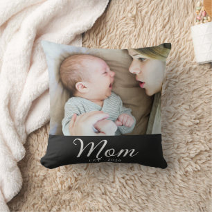 Mama hat modernes Schriftfoto eingerichtet Kissen