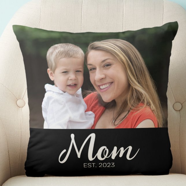 Mama hat modernes Schriftfoto eingerichtet Kissen (Von Creator hochgeladen)