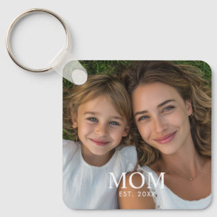 Mama hat modernes Schriftfoto eingerichtet  Schlüsselanhänger