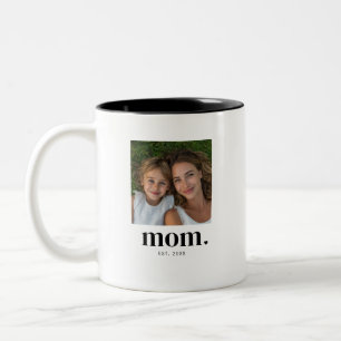 Mama hat modernes Schwarz 2 Foto eingerichtet Zweifarbige Tasse
