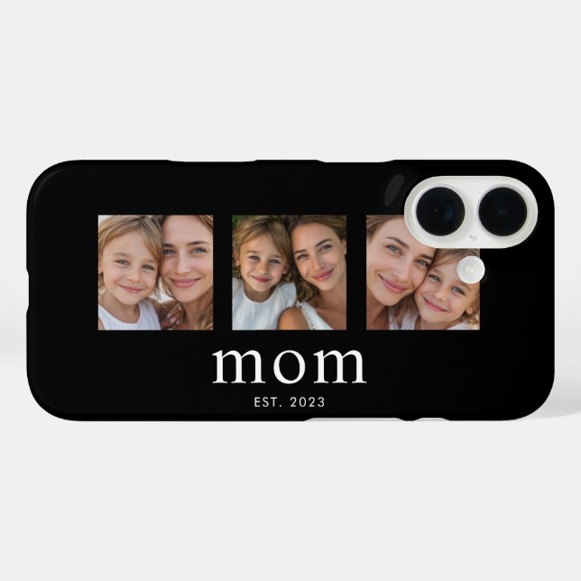 Mama hat modernes Schwarz 3 Foto eingerichtet Case-Mate iPhone Hülle (Rückseite (Horizontal))