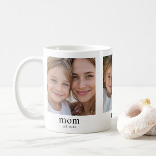 Mama hat modernes Schwarz 3 Foto eingerichtet Kaffeetasse