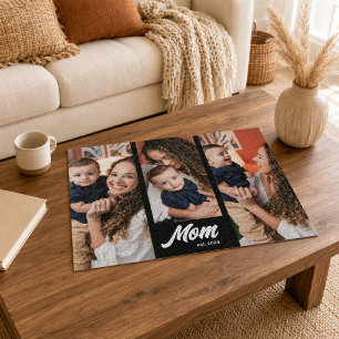 Mama hat modernes schwarzes Foto eingerichtet Puzzle