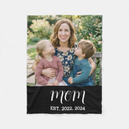 Mama hat modernes schwarzes Skriptfoto eingerichte Fleecedecke