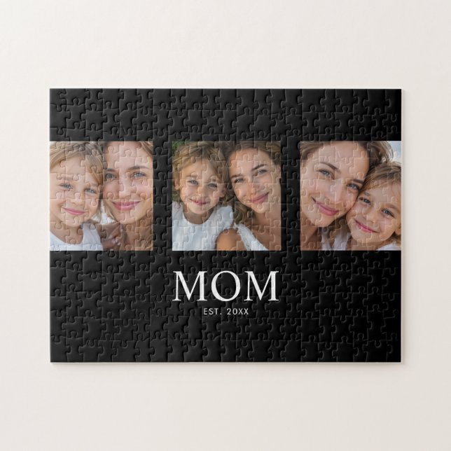 Mama hat modernes Skript 3 Foto eingerichtet Puzzle (Horizontal)
