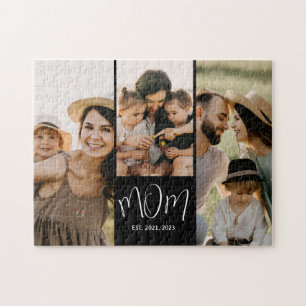 Mama hat modernes Skript 3 Foto eingerichtet Puzzle