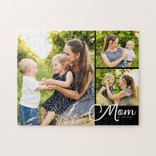 Mama hat modernes Skript 3 Foto eingerichtet Puzzle