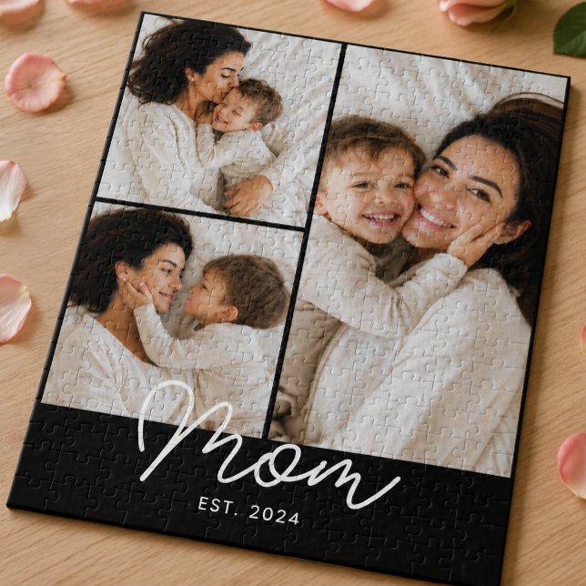 Mama hat modernes Skript 3 Foto eingerichtet Puzzle (Von Creator hochgeladen)