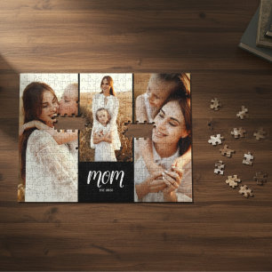 Mama hat modernes Skript 3 Foto eingerichtet Puzzle