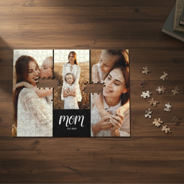 Mama hat modernes Skript 3 Foto eingerichtet Puzzle (Von Creator hochgeladen)