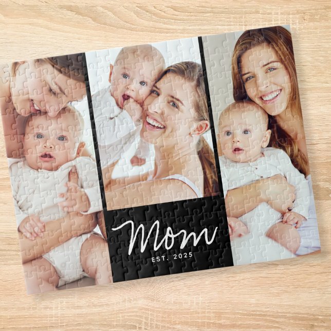 Mama hat modernes Skript 3 Foto eingerichtet Puzzle (Von Creator hochgeladen)