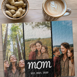 Mama hat modernes Skript 3 Foto eingerichtet Puzzle