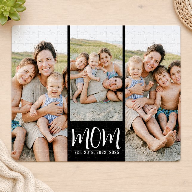 Mama hat modernes Skript 3 Foto eingerichtet Puzzle (Von Creator hochgeladen)