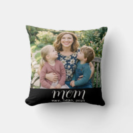 Mama hat modernes Skript-Foto eingerichtet Kissen