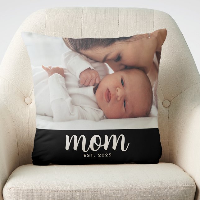 Mama hat modernes Skript-Foto eingerichtet Kissen (Von Creator hochgeladen)