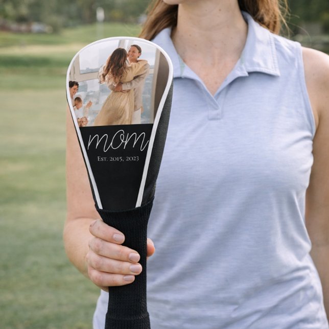 Mama hat modernes Skript-Foto erstellt  Golf Headcover (Von Creator hochgeladen)