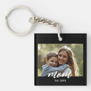 Mama hat modernes Skript-Foto erstellt Schlüsselanhänger