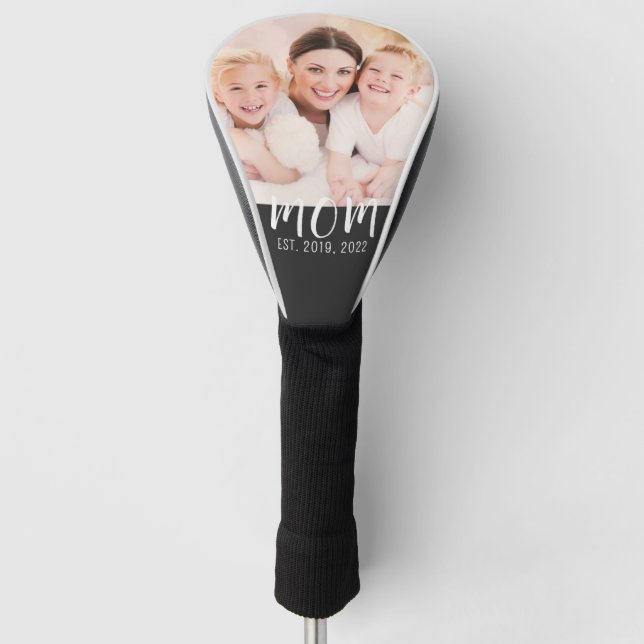 Mama hat modernes Skript-Foto etabliert Golf Headcover (Vorderseite)