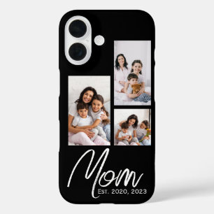 Mama hat modernes Skript Schwarz 3 Foto Case einge
