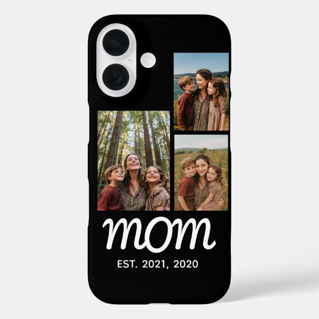Mama hat modernes Skript Schwarz 3 Foto Case-Mate iPhone Hülle (Rückseite)