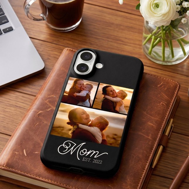 Mama hat modernes Skript Schwarz 3 Foto Case-Mate iPhone Hülle (Von Creator hochgeladen)