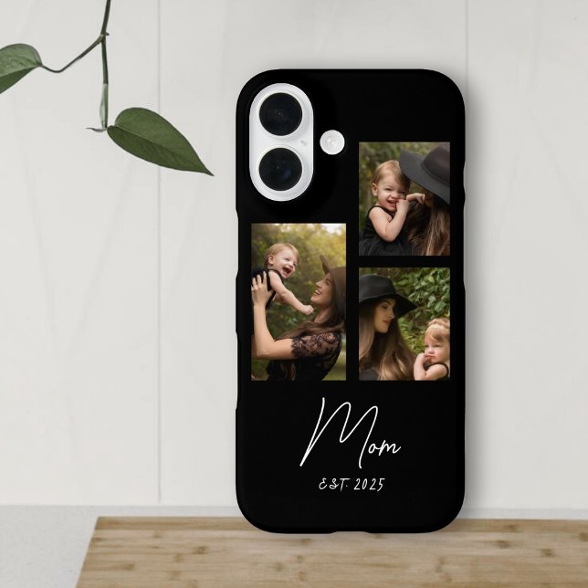 Mama hat modernes Skript Schwarz 3 Foto Case-Mate iPhone Hülle (Von Creator hochgeladen)