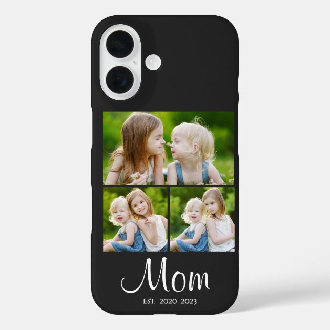 Mama hat modernes Skript Schwarz 3 Foto Case-Mate iPhone Hülle (Rückseite)