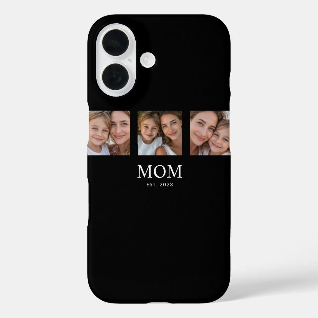 Mama hat modernes Skript Schwarz 3 Foto eingericht Case-Mate iPhone Hülle (Rückseite)
