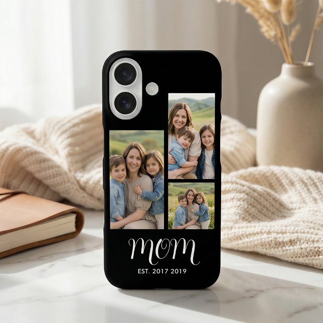 Mama hat modernes Skript Schwarz 3 Foto eingericht Case-Mate iPhone Hülle (Von Creator hochgeladen)