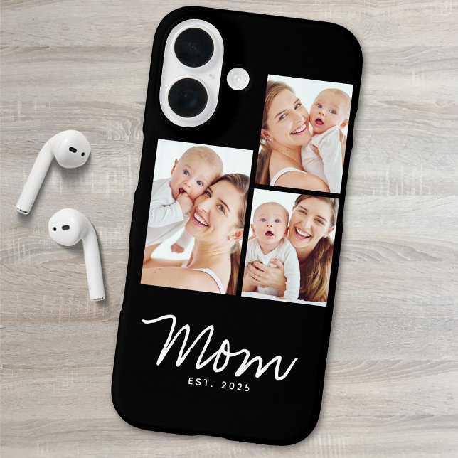 Mama hat modernes Skript Schwarz 3 Foto eingericht Case-Mate iPhone Hülle (Von Creator hochgeladen)