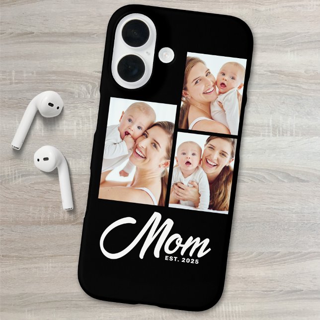 Mama hat modernes Skript Schwarz 3 Foto eingericht Case-Mate iPhone Hülle (Von Creator hochgeladen)
