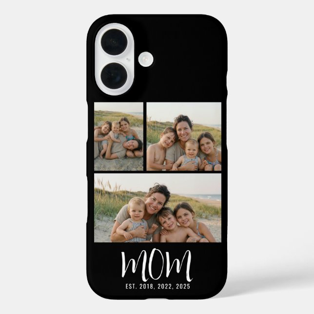 Mama hat modernes Skript Schwarz 3 Foto eingericht Case-Mate iPhone Hülle (Rückseite)
