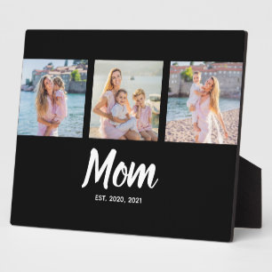 Mama hat modernes Skript Schwarz 3 Foto eingericht Fotoplatte