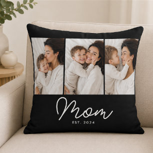 Mama hat modernes Skript Schwarz 3 Foto eingericht Kissen