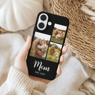 Mama hat modernes Skript-Text Schwarz 3 Foto einge iPhone 16 Hülle