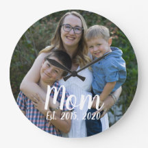 Mama hat modernes weißes Skript-Foto erstellt