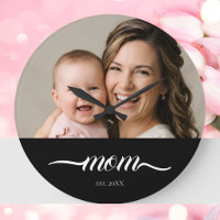 Mama hat modernes weißes Skript-Foto etabliert