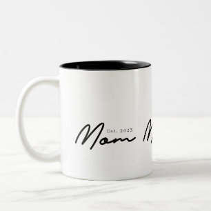 Mama hat neues Mama-Geschenk etabliert Zweifarbige Tasse